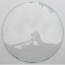 Kupat glas för pendylur,väggur eller golvur. 254 mm.